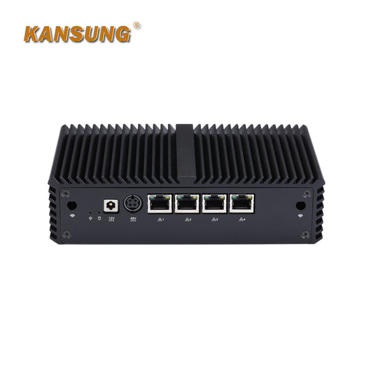 4 Gigabit LAN with PoE Celeron Apollo Lake J3455 Firewall Mini PC