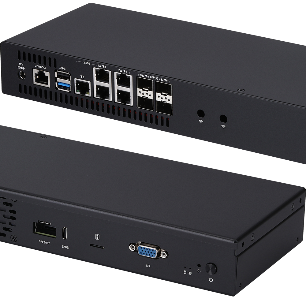 2x10G SFP+ 5x2.5G Intel Atom Denverton C3558 Network 1U Firewall Server