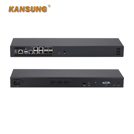 4x10G SFP+ 5x2.5G Intel Atom C3758R C3808  Network 1U Server