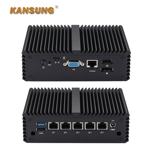 5x2.5G LAN 10th Gen Celeron Elkhart Lake J6412 Firewall Mini PC