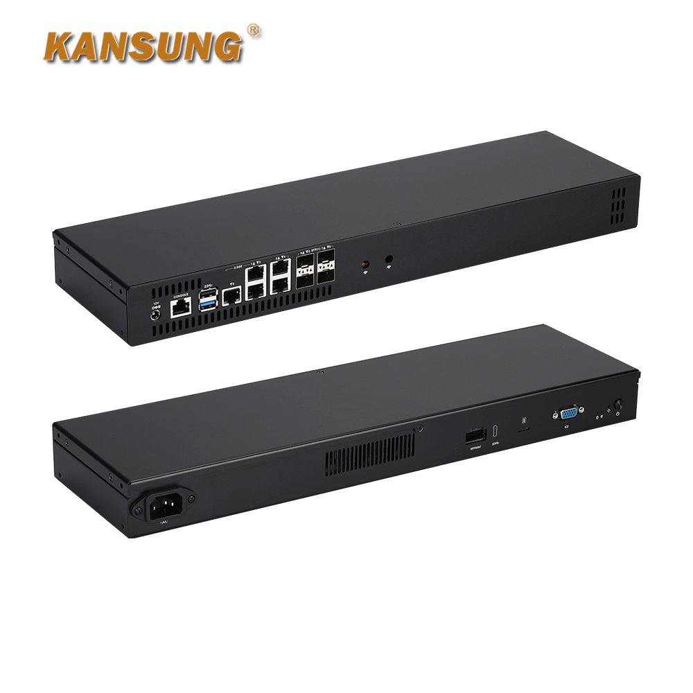 4x10G SFP+ 5x2.5G Intel Atom C3758R C3808  Network 1U Server