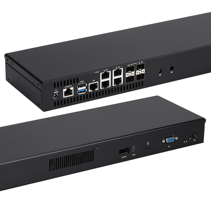 4x10G SFP+ 5x2.5G Intel Atom C3758R C3808  Network 1U Server