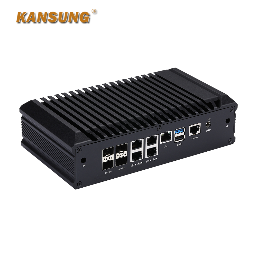 4x10G SFP+ 5x2.5G Intel Atom C3758 C3908 Firewall Router PC