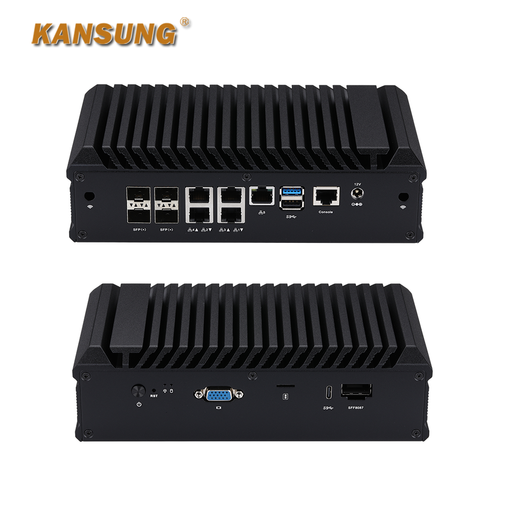 4x10G SFP+ 5x2.5G Intel Atom C3758 C3908 Firewall Router PC