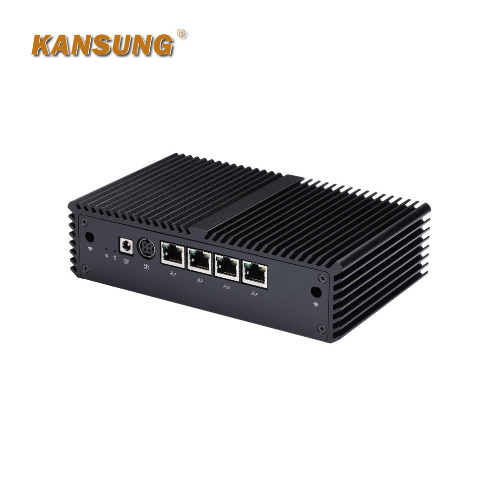 4 Gigabit LAN with PoE Celeron Apollo Lake J3455 Firewall Mini PC