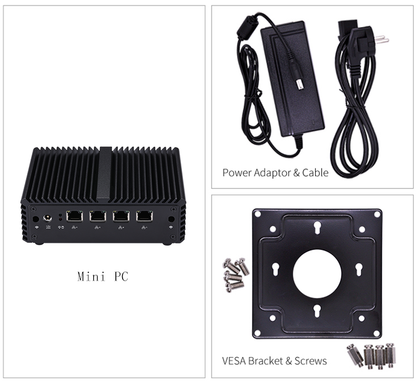 4 Gigabit LAN BayTrail J1900 Firewall Mini PC